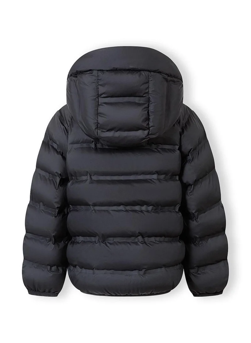 مينوتي Boys lightweight black polyester jacket hooded with dual pockets 3 to 15 years